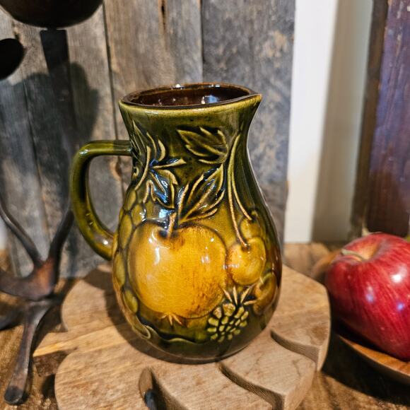 Vintage Scheurich Keramik Fruit Pitcher - Small Decorative Pottery West Germany - Picture 3 of 10